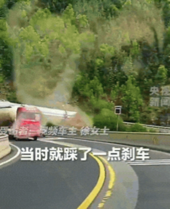“一声鸣笛救一命！”6月18日，一位女司机正驾车行驶在弯道上，路不宽，一边一条