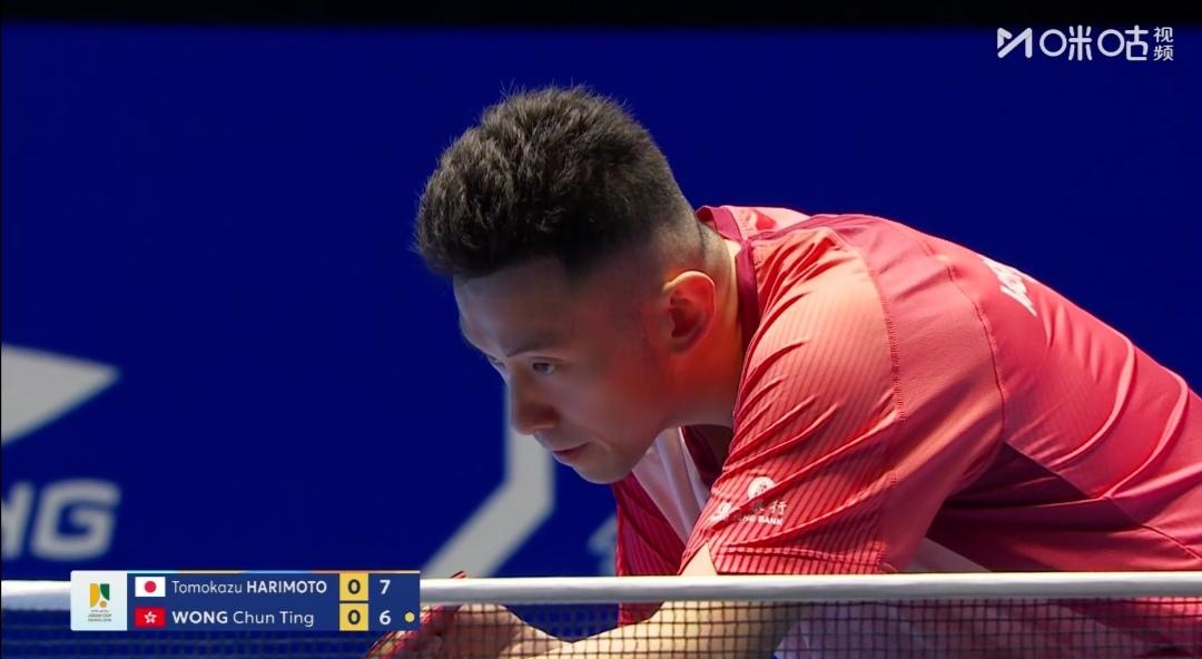 亚洲杯男单赛会3号种子日本张本智和不吼了！乒乓球亚洲杯小组循环赛，第二轮。