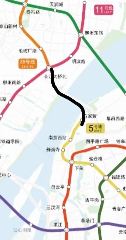南京地铁5号线不过江，真的太可惜了。去年8月全线通车，却只到方家营站戛然而止，距