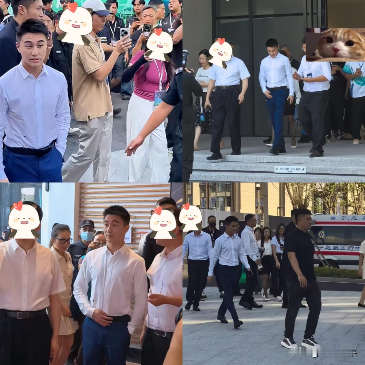 何猷君到底多高？最近奚梦瑶老公现身广西参加活动，他穿着白衬衣搭配西装，近照又矮又
