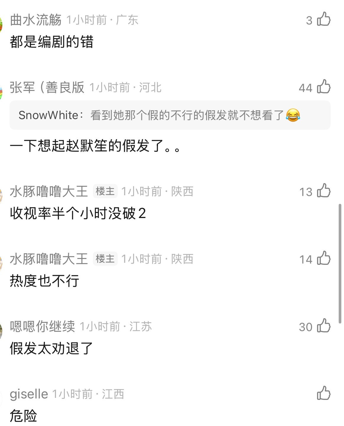 爱情没有神话口碑不佳，目前看了的评价主要集中在女主假发很出戏、滤镜不好、剧情悬浮