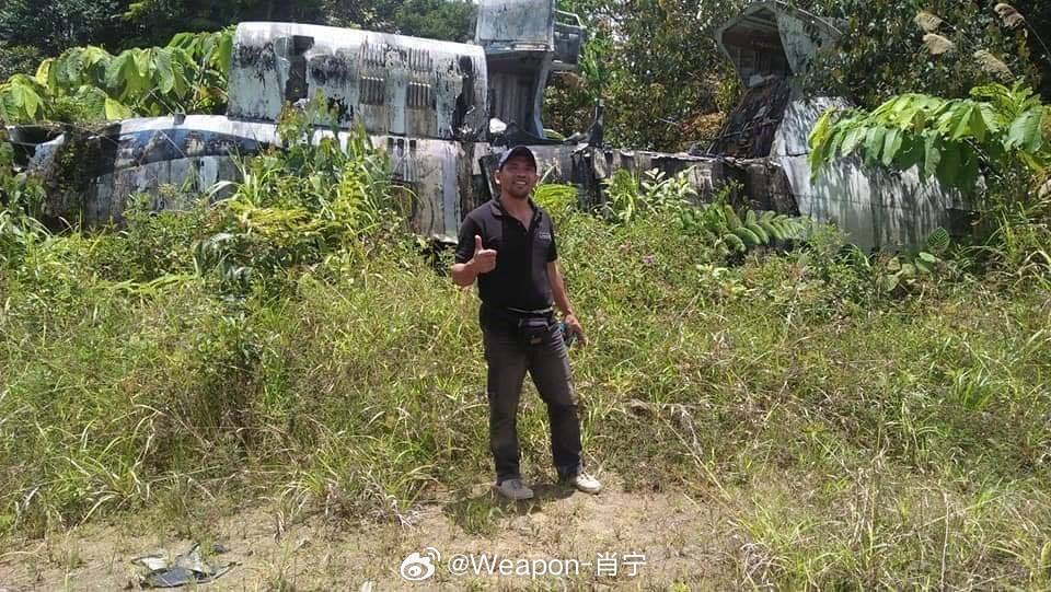 烽火问鼎计划在马来西亚砂拉越加帛县贝拉加石场营地，有一架被遗弃的俄罗斯米-26