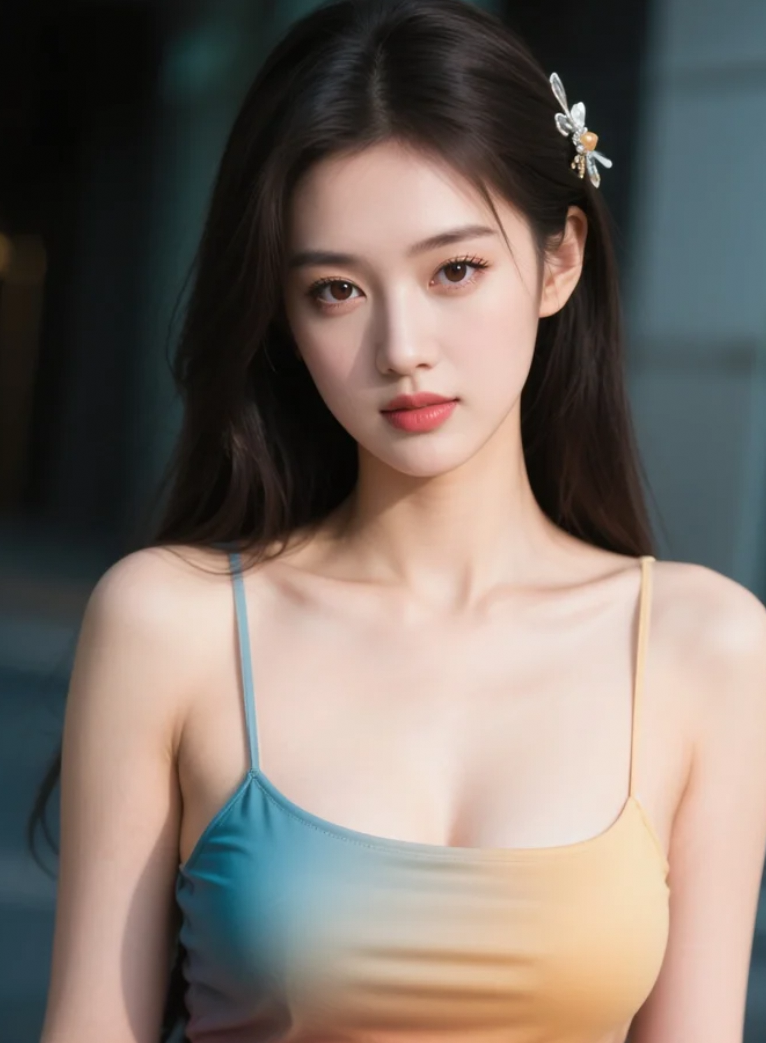 黑发如缎雪肤红唇娇艳，经典之美历久弥新。