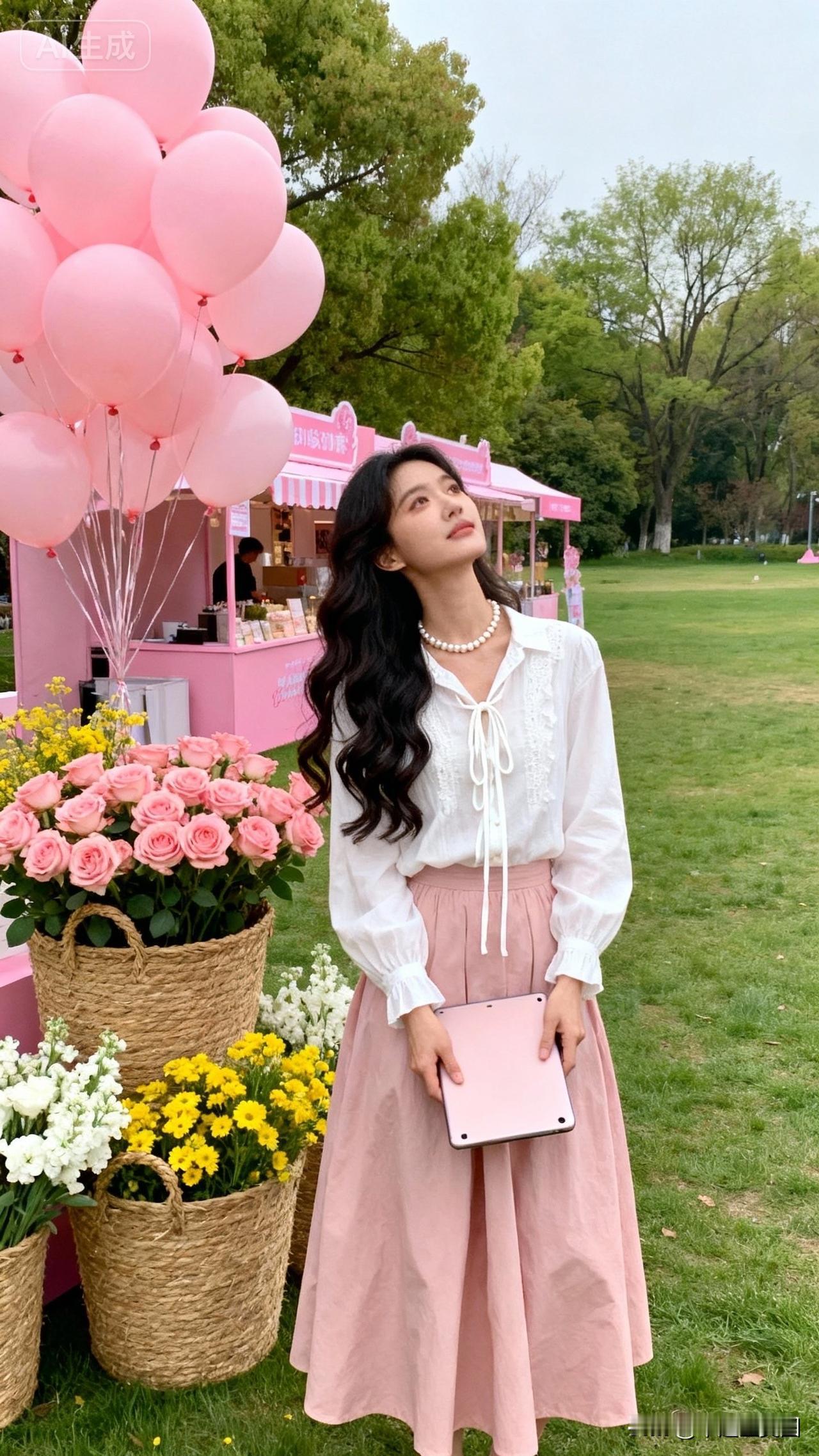 粉嫩春日野餐，少女心满满！🌸💕