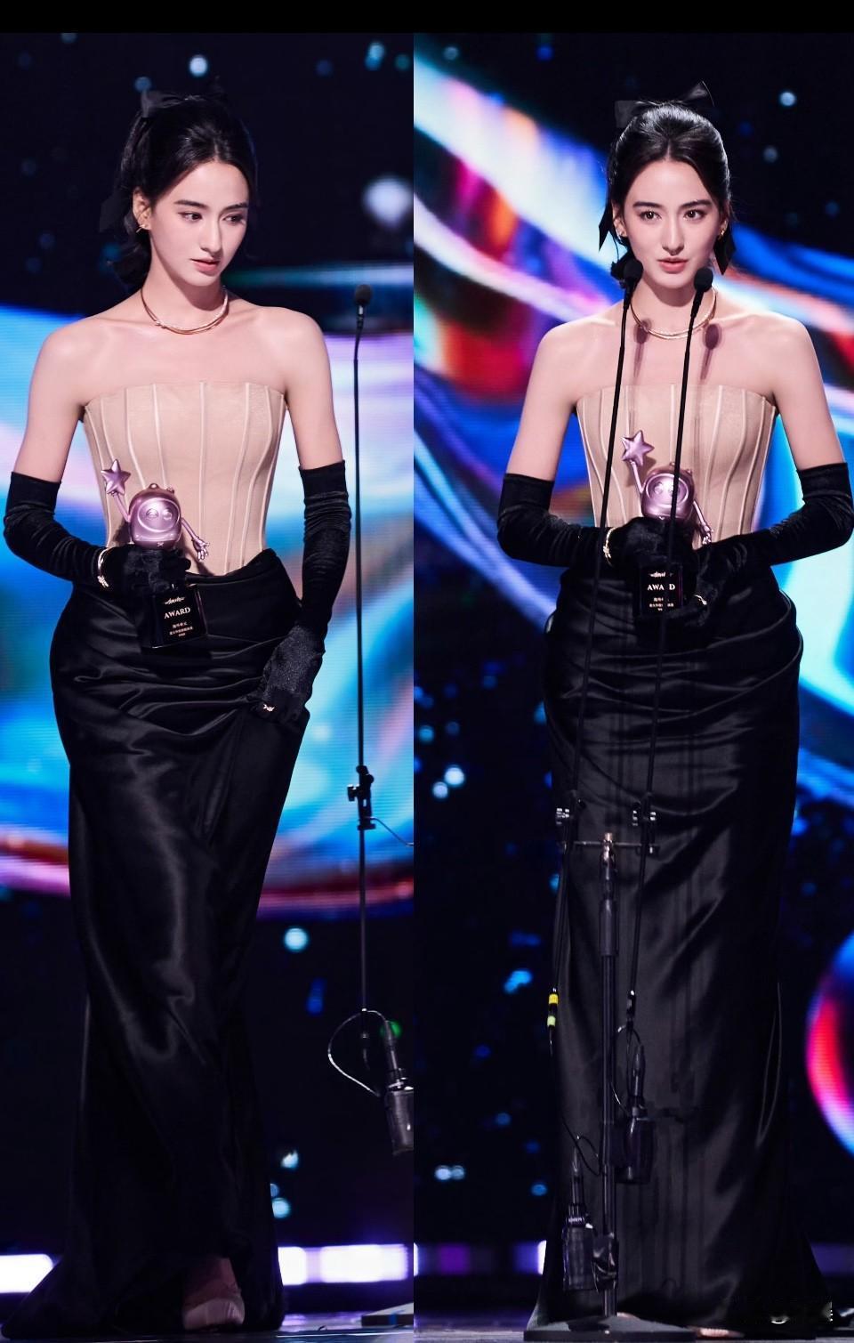 李宛妲尖叫之夜内场造型，好优越的五官个人感觉她已经是近几年内娱新生代里