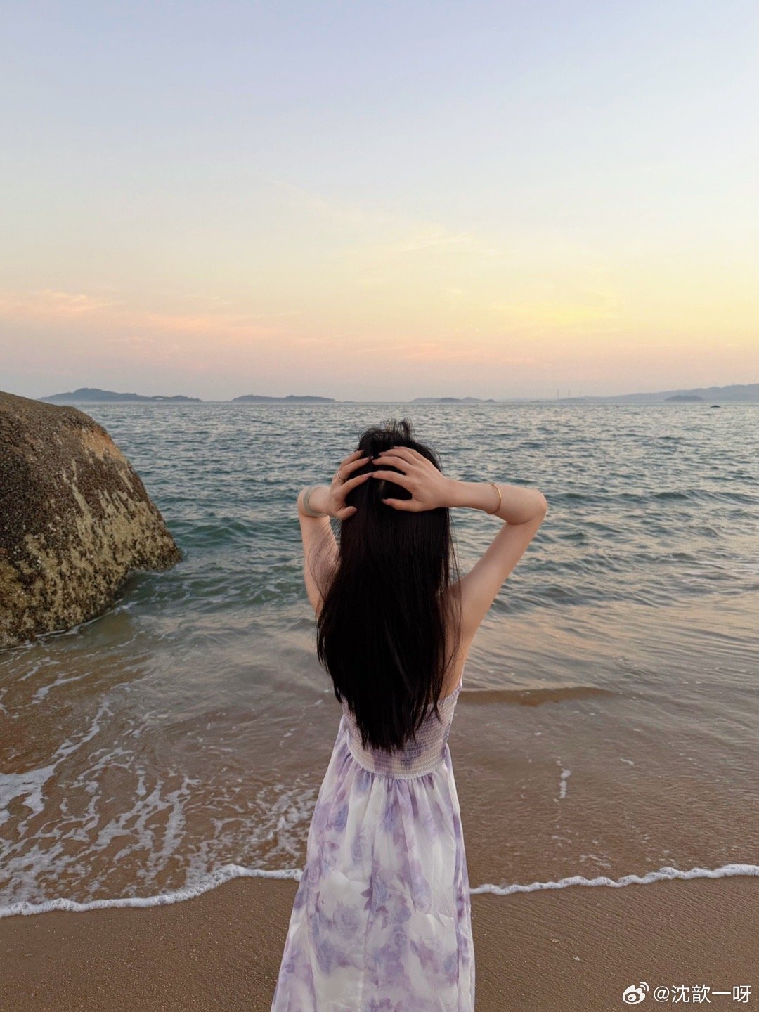 到海边美团临时点的裙子没有看到厦门的蓝调时刻