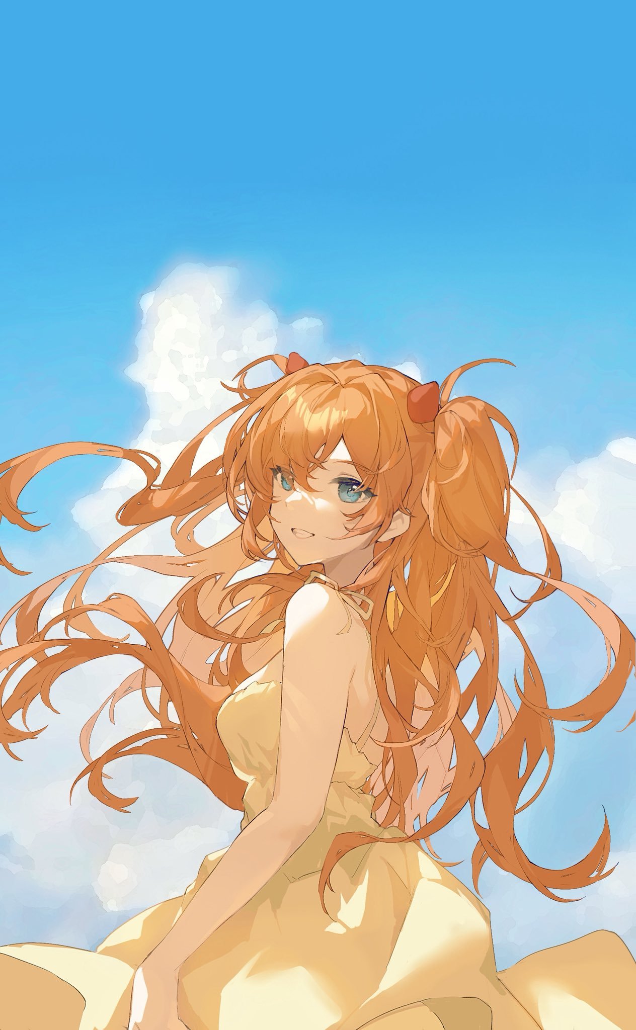 新世纪福音战士动漫仲夏狂欢季明日香的回眸一笑真的好美啊.绘：2Sans2Mai