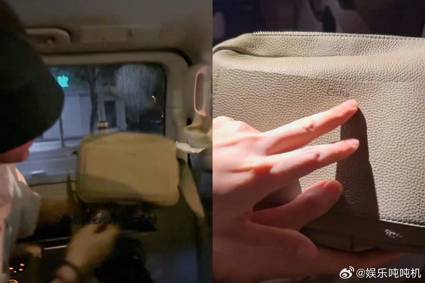 此沙秀成龙送自己的包此沙赶飞机特意把成龙送的包亮出来，那股子劲儿太真实了。暗戳