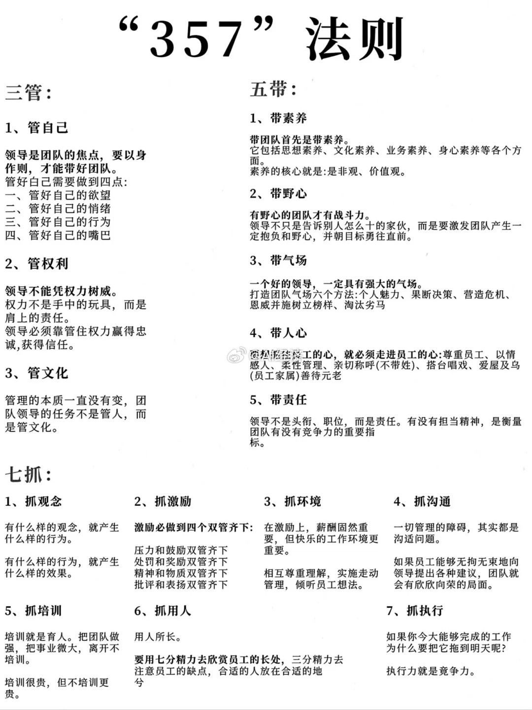 管理就是357法则​​​