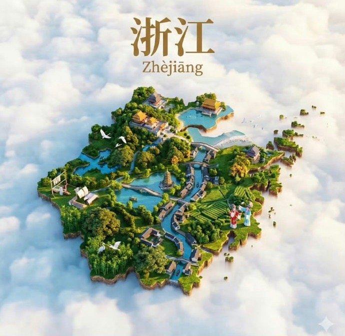 中国各省微型地型。