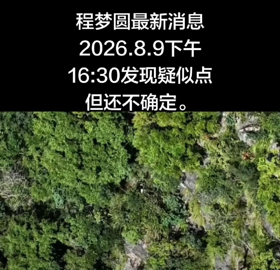 刚看了搜救程梦圆的直播。今天下午4点半的时候发现疑似点，后来排查出来是石头。这些