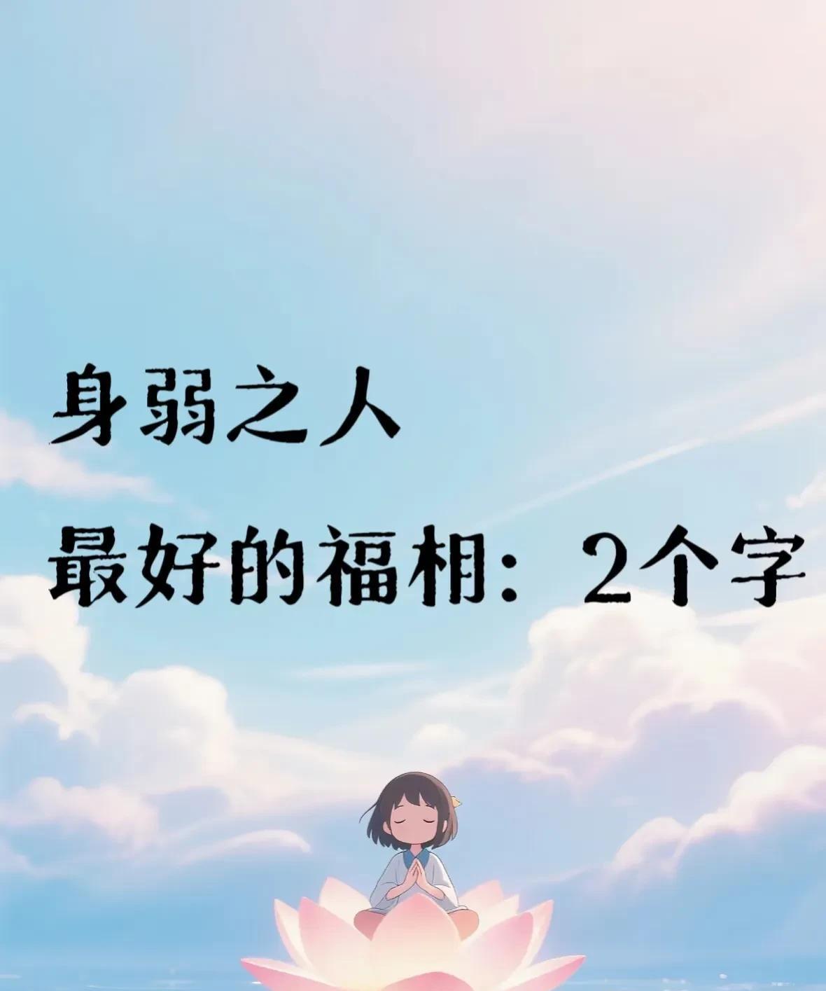 身弱之人最好的福相：2个字以前的我，总觉得“强大”才是人生的底牌。遇事不慌，