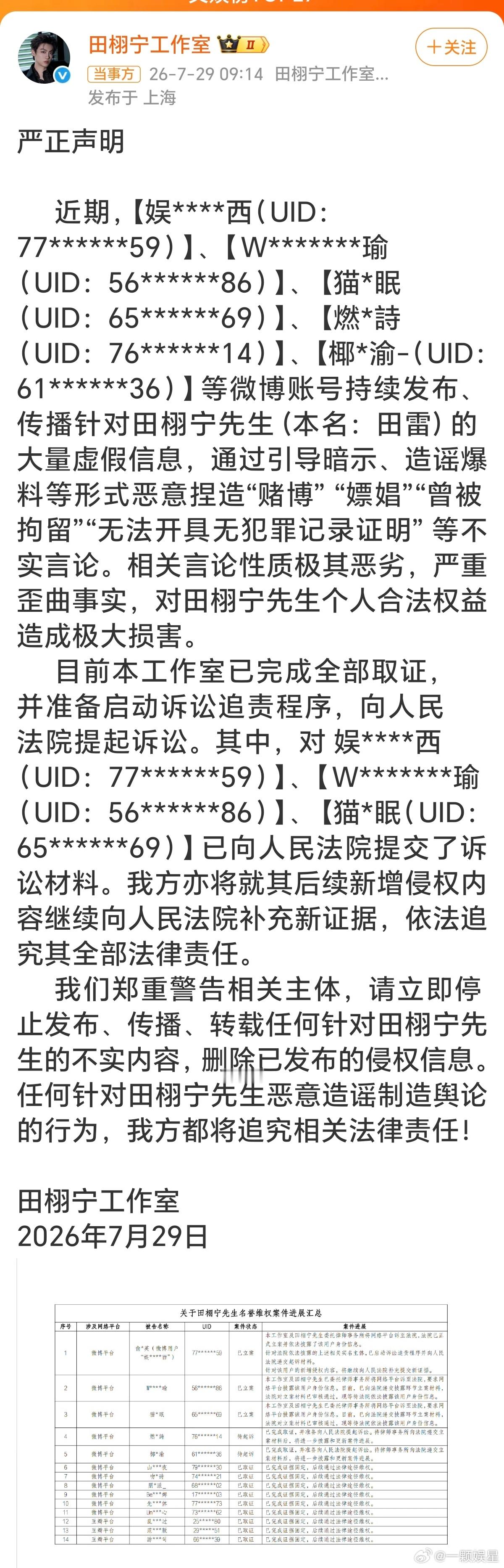 田栩宁告了梓渝对接？？？都闹到明面上来了