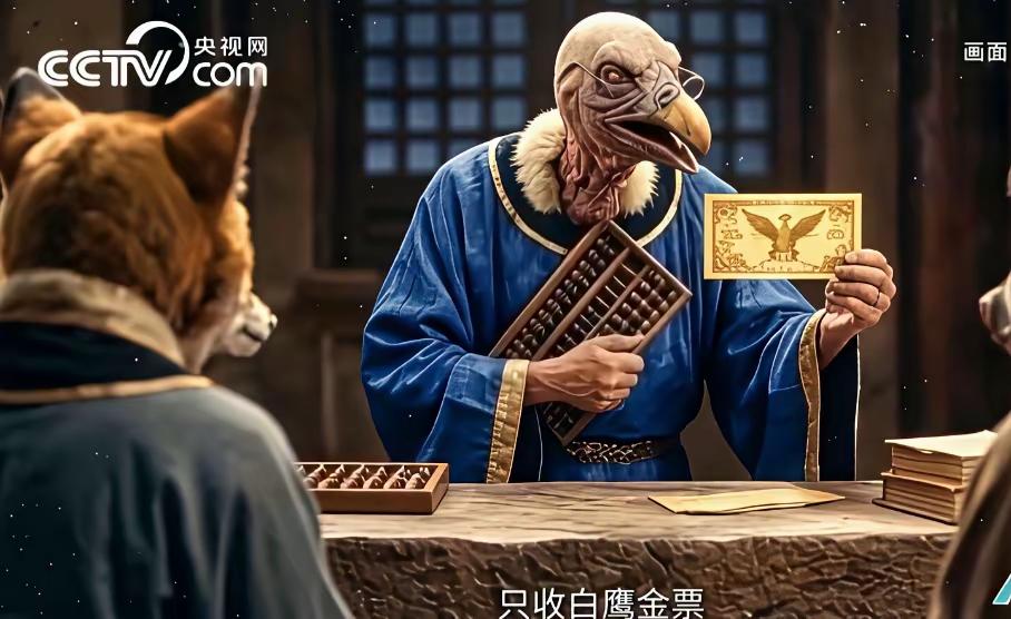 央视的人物造型设计是有根据的。别的不说，这个戴眼镜的秃鹫应是犹子，为啥？拿算