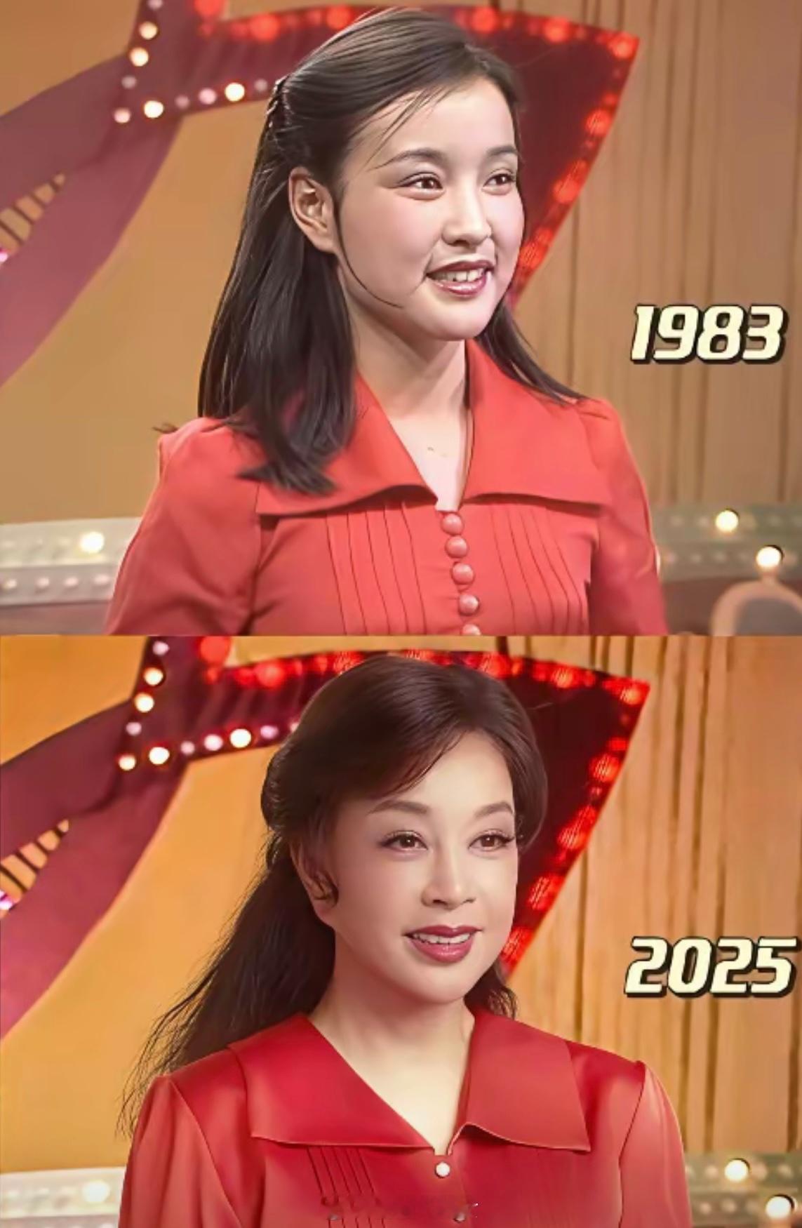 刘晓庆为了证明自己的身材没变，特意穿上了自己年轻时的衣服[doge]​​​