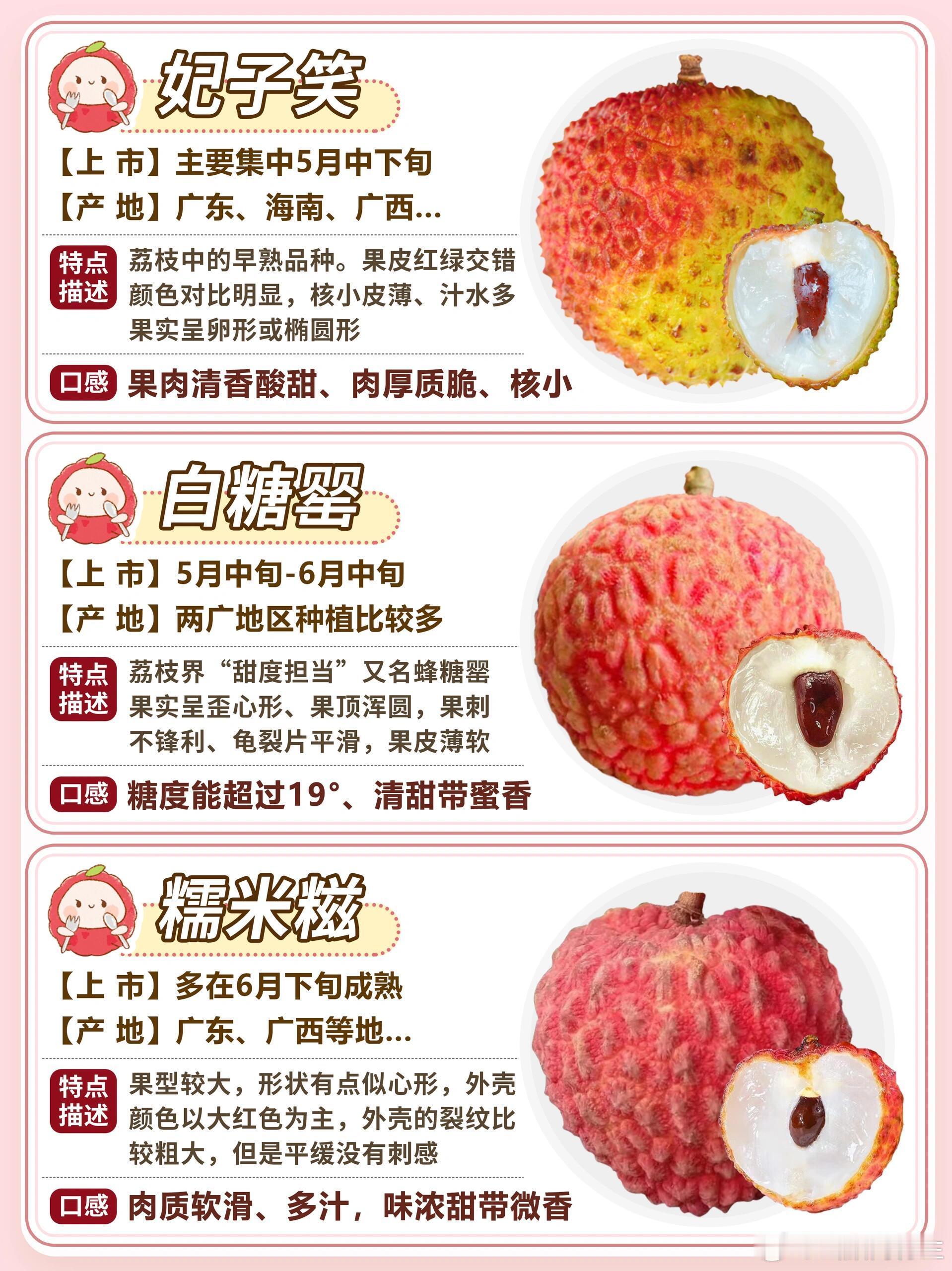 原来荔枝有这么多不同的品种