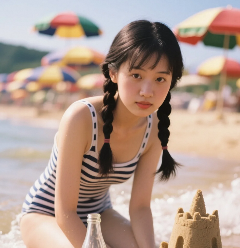 肌理与绸缎的碰撞｜泳装少女的材质美学革命