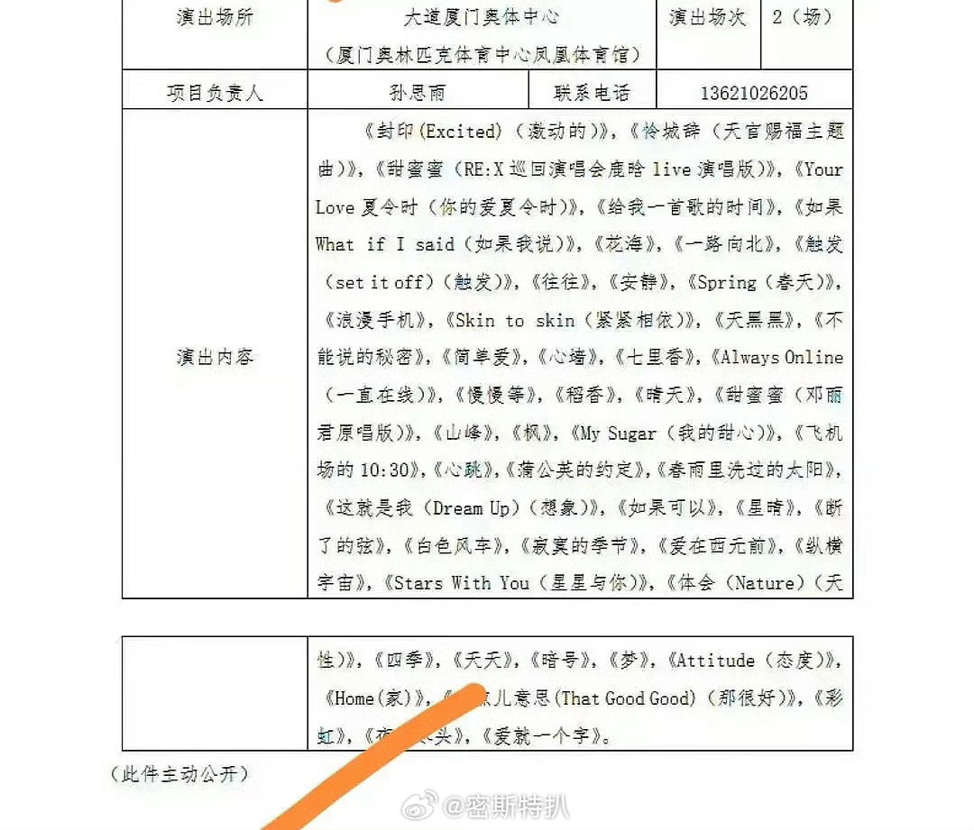 鹿晗演唱会唱的全都是自己的歌，这里是粉丝互动环节为了防止粉丝点歌没有报备，所以