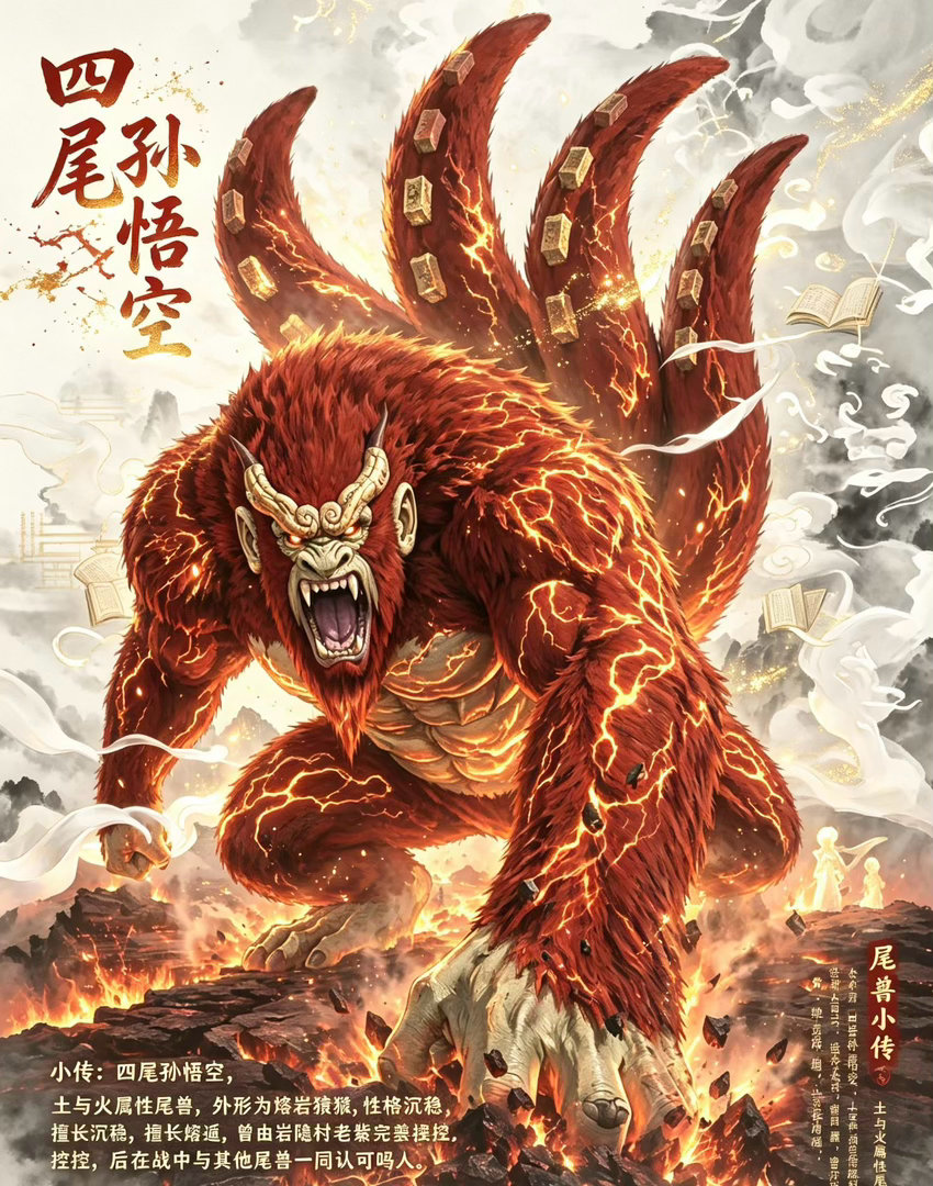 火影忍者尾兽图鉴介绍，看看你知道几个？！动漫点评团火影忍者动漫1️⃣一尾守鹤