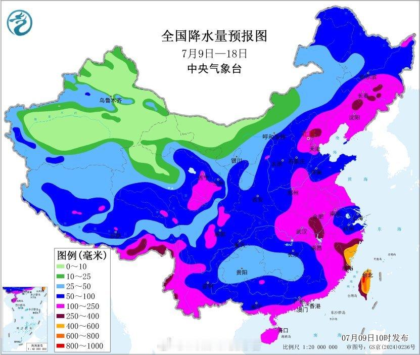 巴威未来一周内，东部战区高度警惕台风强降雨，台湾福建北部浙江南部是最高危区