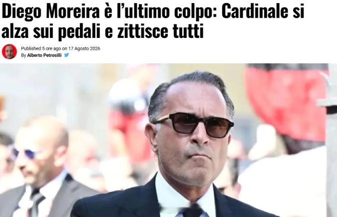 意媒：卡迪纳莱签下莫雷拉让所有人都安静了据意大利媒体《milannews24》表
