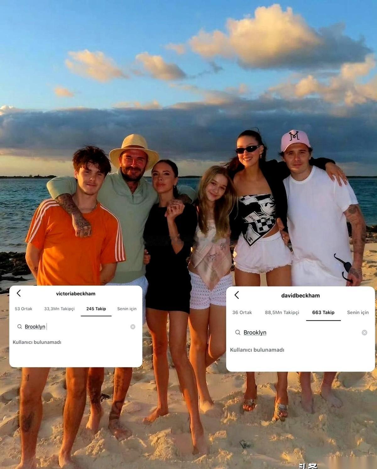 全世界都羡慕的老贝家，塌房了。亲儿子，大布鲁克林，直接在社交媒体上把爹妈、兄弟