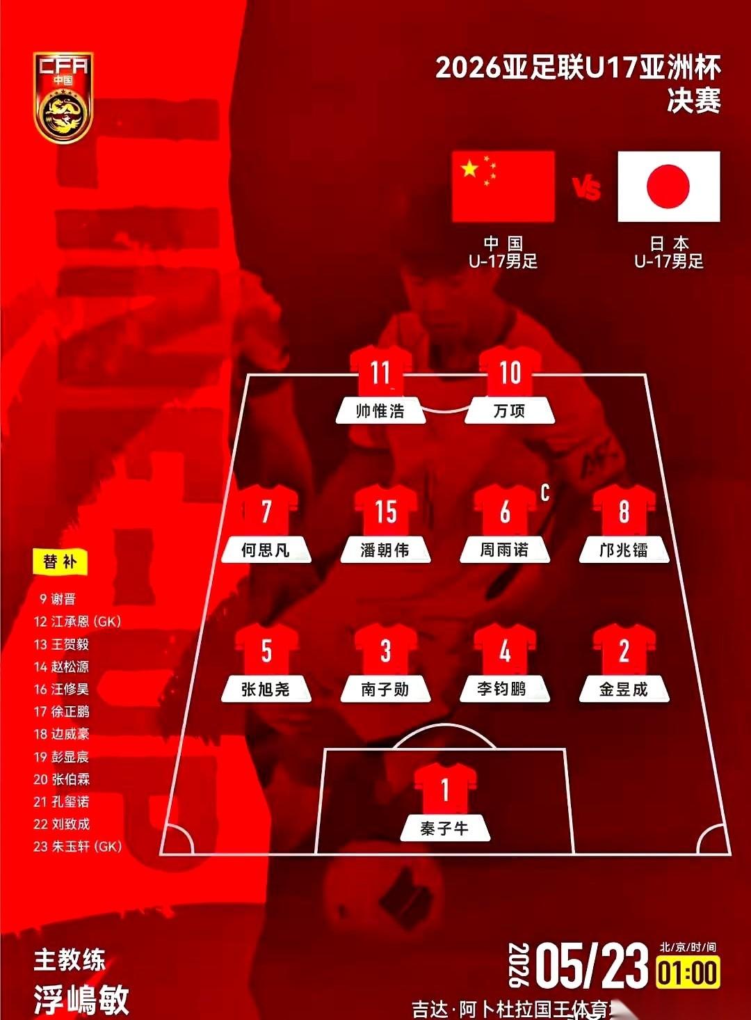 U17亚洲杯决赛，国足碰日本。教练让我们跟人家打传控，结果开场就被人牵着鼻子满