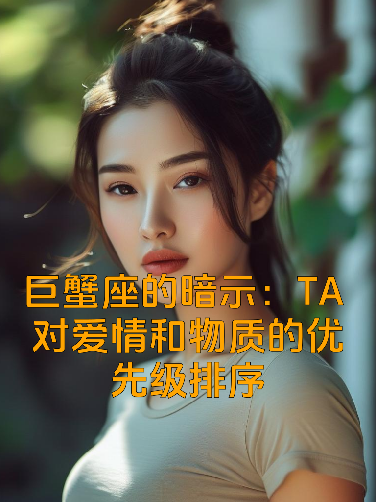 巨蟹座的暗示：TA对爱情和物质的优先级排序