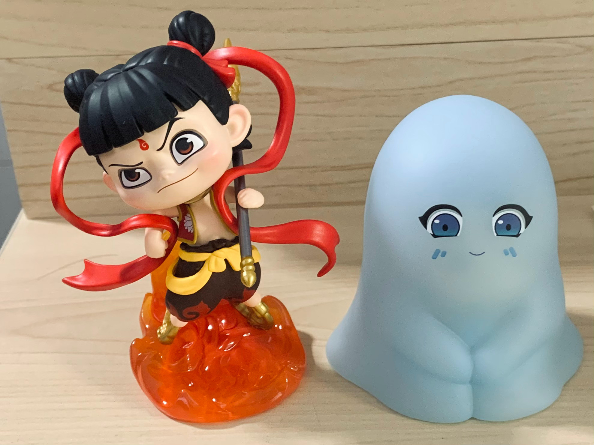 两盲盒终于到了。。。要求不高，哪吒一个敖丙一个～可爱的嘞