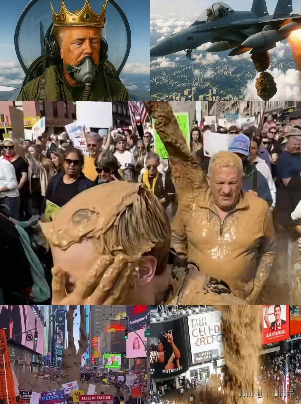 你们不想要国王，我就送你们天屎，老普子太会玩！民众上街抗议，打出“拒绝国王”标语