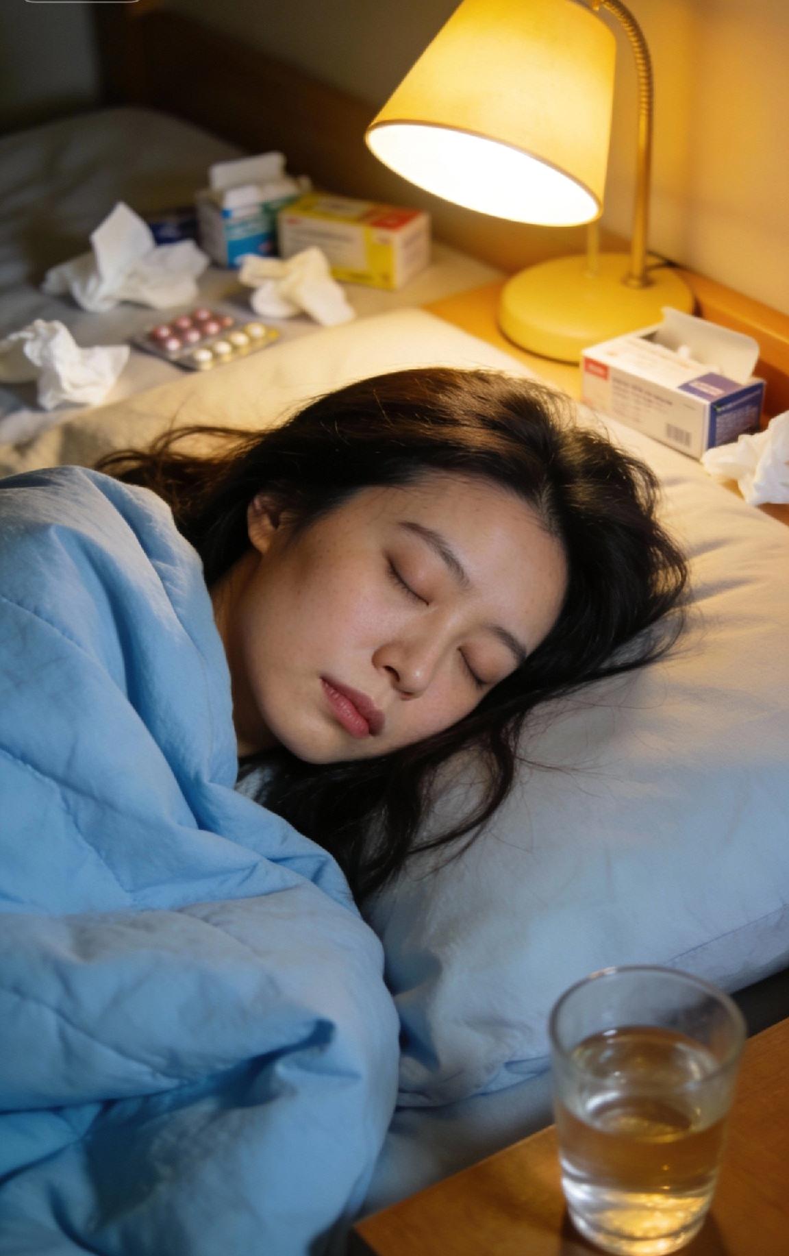 感染甲流后，患者睡觉时可能出现以下5个典型特征：1.夜间高热：甲流患者