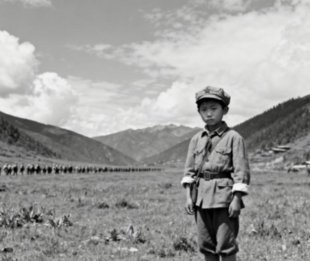 1935年，13岁的小红军在过草地时，突然腹痛不止，碍于女同志，就跑到远处去方便