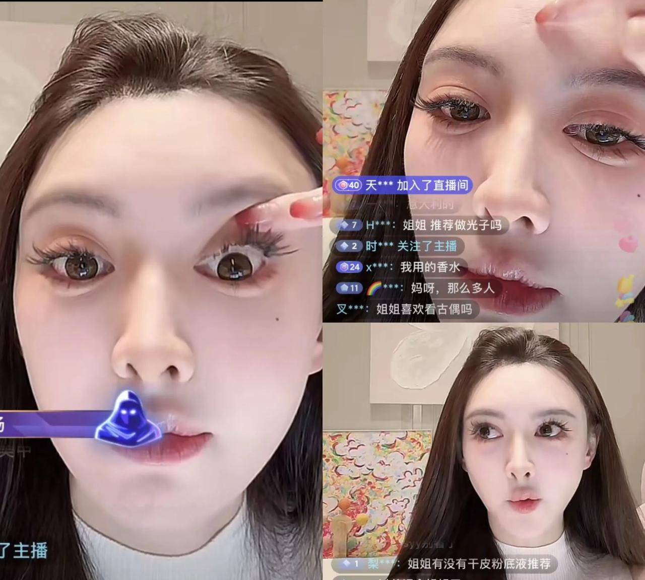 叶珂离开黄晓明后，在网上已经没有在乎的人了吗？这不，她直播居然不开“死亡美颜”