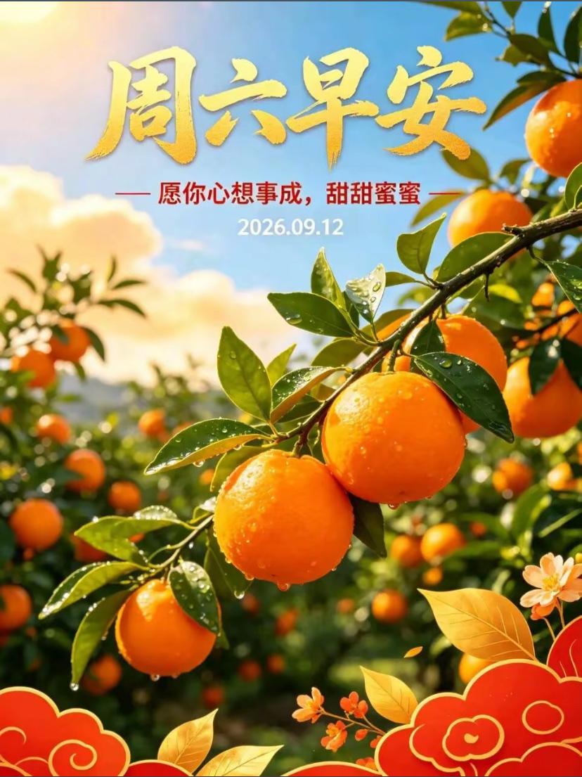 2026./9月12日，秋染层林天渐凉，周六吉祥福满堂☘️🍁秋