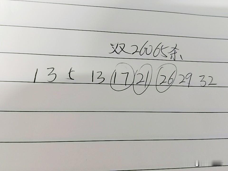 双色球26065期杀码01、03、05、13、17、21、26、29、32上