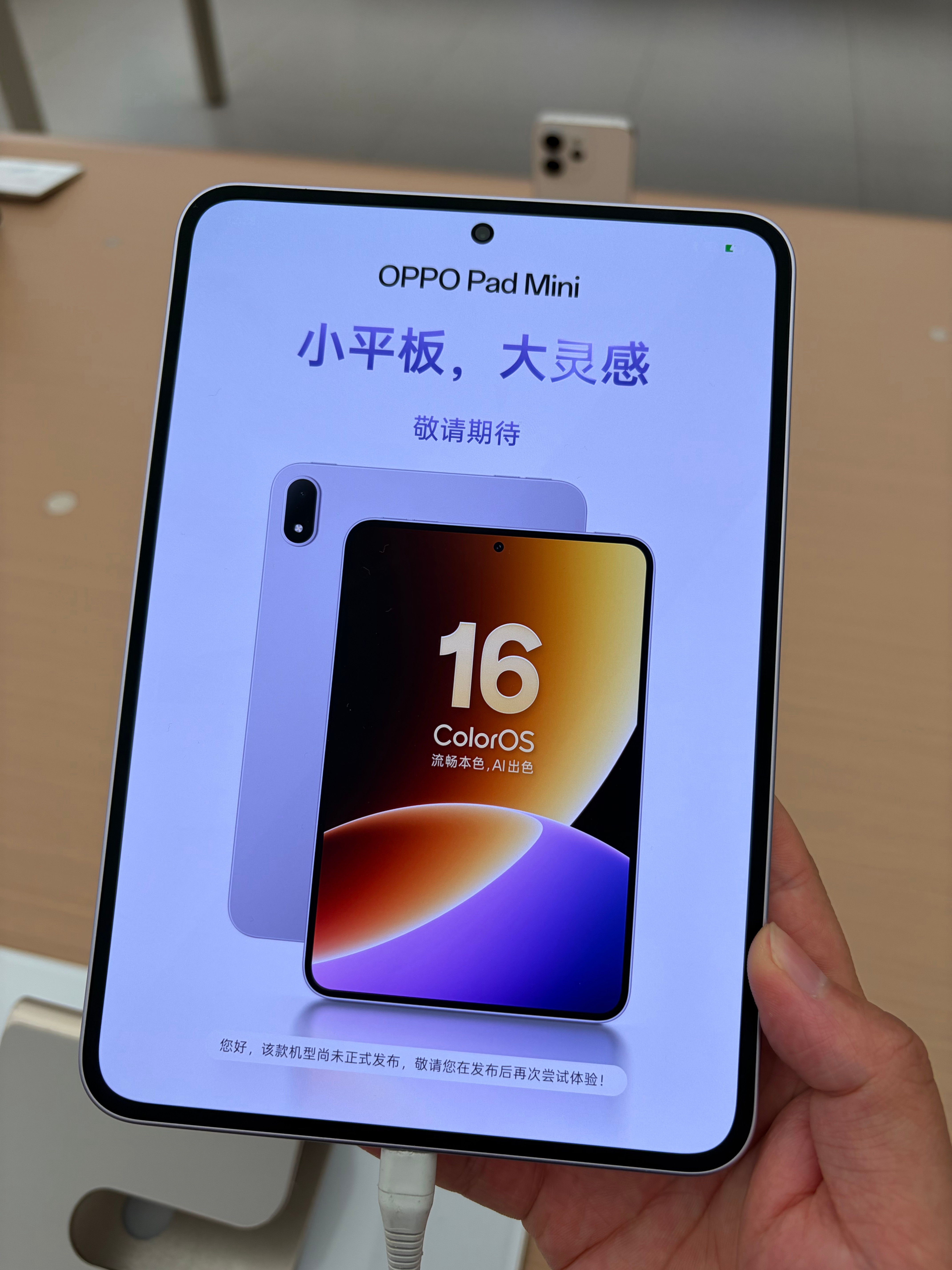 前两天路过，摸了一下OPPO的这个padmini小平板，它质感做的很棒，很苹果