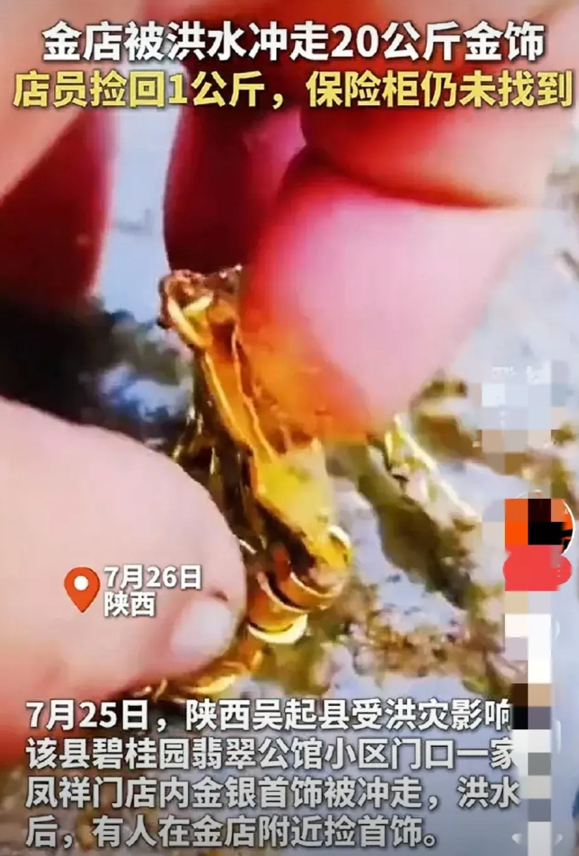 这泼天富贵估计是抓不住了，你说你一个金店，洪水来了你不关门就跑路？金子在保险柜里