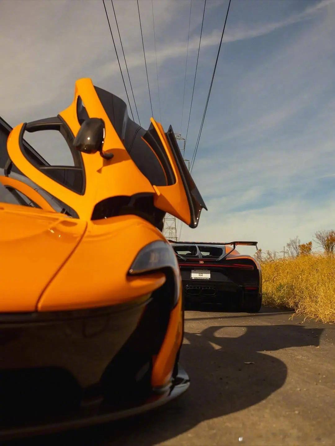 两辆神车的艺术交融，布加迪ChironPurSport&迈凯伦P1