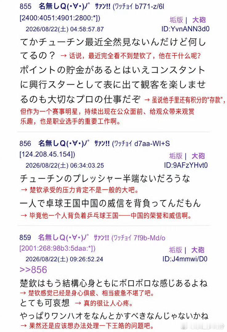 #王楚钦#你怎么看，🇯🇵球迷评价你了，你的问题！​