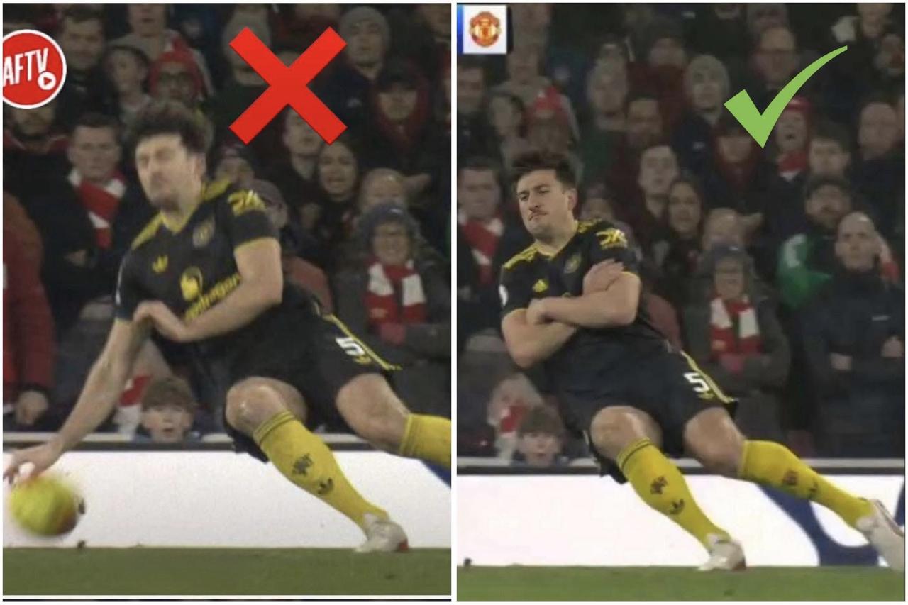 根据最近规则解释，曼联开始大规模训练球员在禁区的倒地姿势。喷子们认为：只有这个