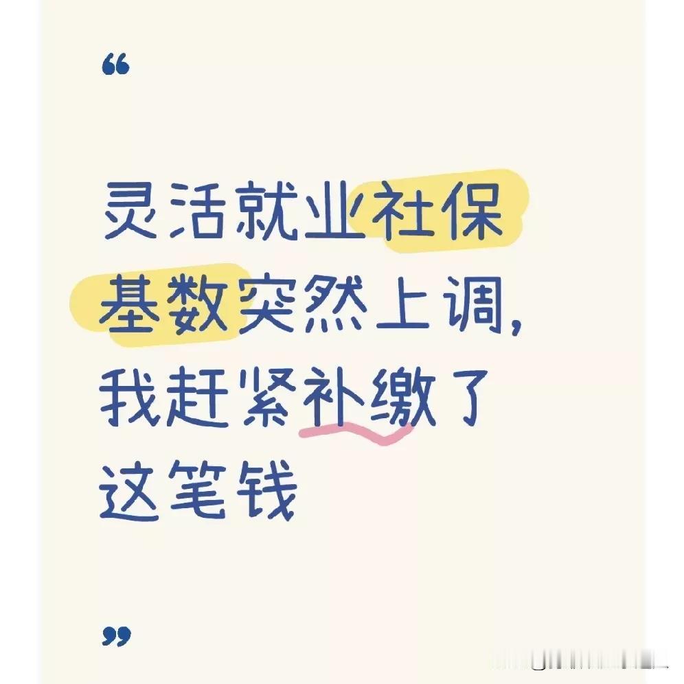 灵活就业社保基数突然上调，我赶紧补缴了这笔钱。今天打开社保App准备缴费，
