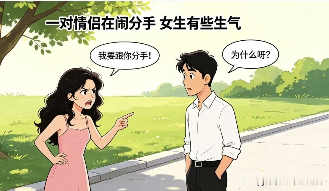 趣味漫画：女：我要跟你分手！男：为什么呀？女：你没勇气没智商。男：上次你船翻了是
