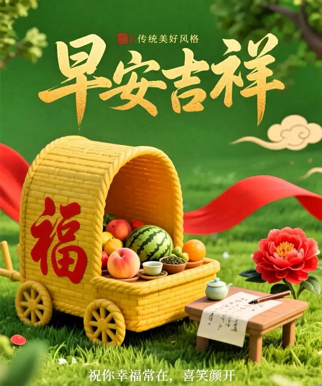 金财银帛难换天天乐，珍视己身把好日子过，心宽似海纳生活百态，身健如松扛岁月