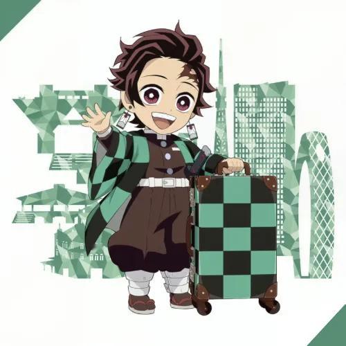 动漫ACG次元大赏我的2025年终总结壁纸鬼灭之刃Q版壁纸。要放寒假了，收拾好你