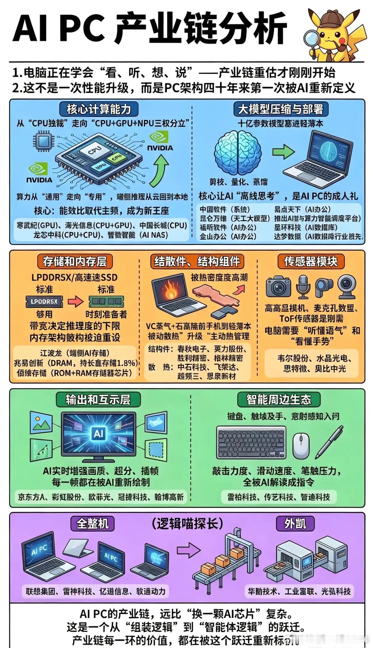 AIPC彻底改写电脑行业！40年架构大变革，全产业链机会梳理过去四十年，电脑的