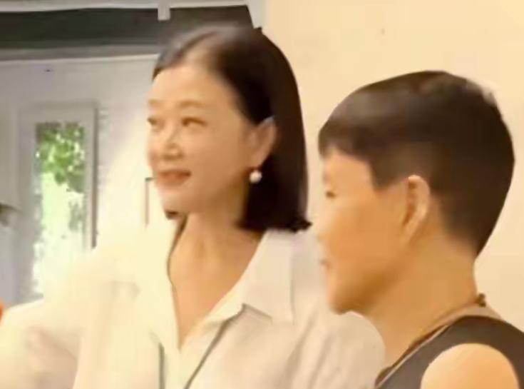 刷到高端局里宋祖英老师的图片，这是前段时间被拍到素颜逛菜市场的那位吗？58岁的她