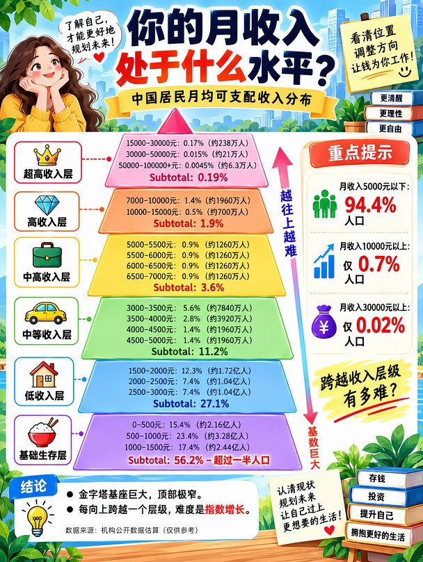 看完收入分布我终于不焦虑了😭