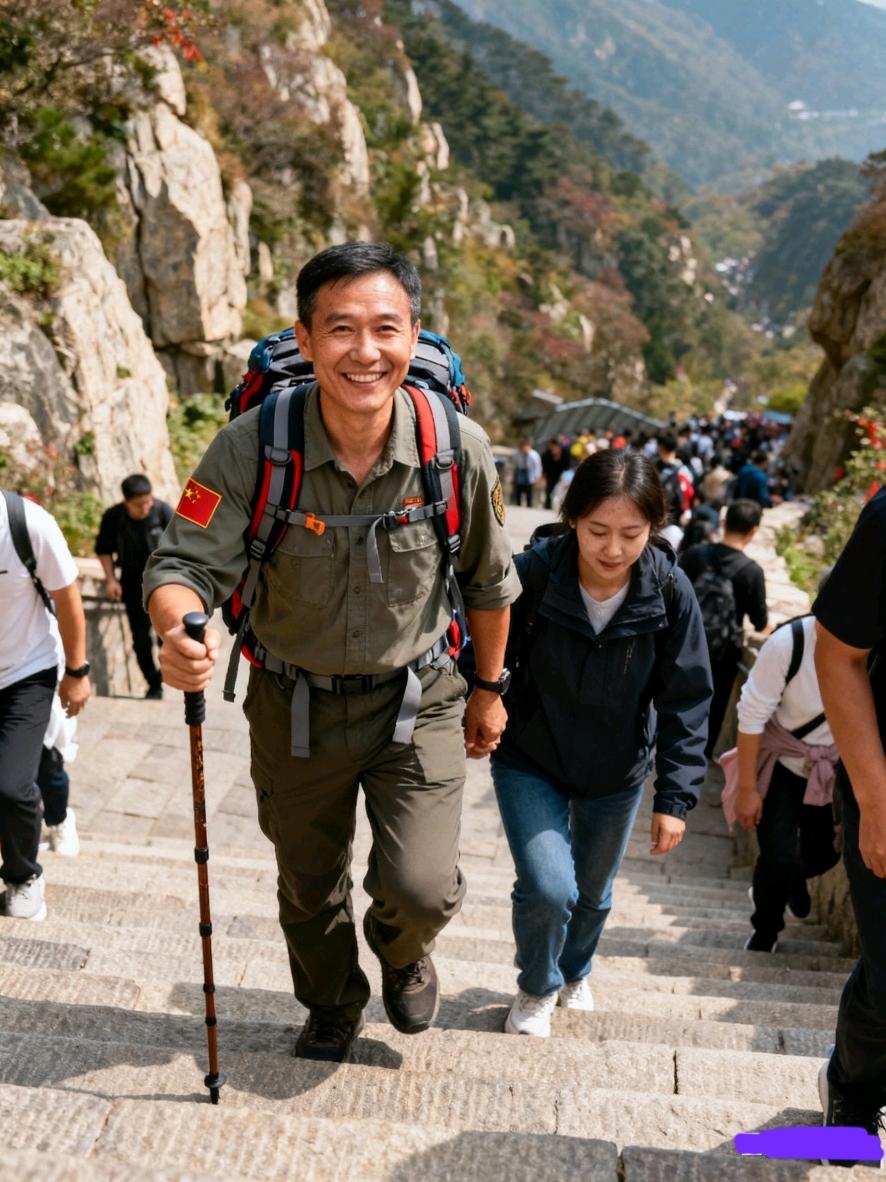 国庆泰山现“陪爬潮”！陪爬者日赚千元月入2万，网友：这钱赚得值国庆假期的泰