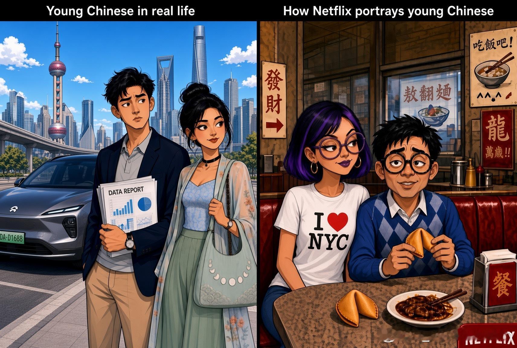 现实中的中国人VS美剧中的中国人