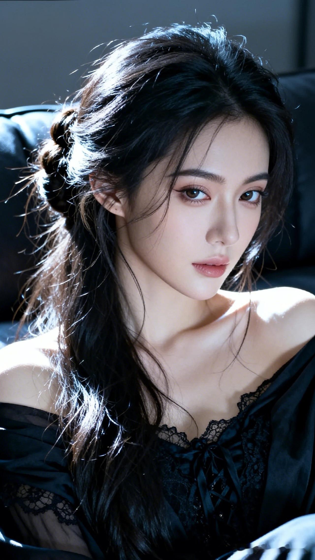 黑发红唇，优雅迷人，一抹微笑，尽显魅力。你见过哪些绝世佳人？